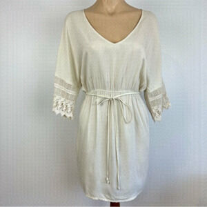 2CHILLIES Swimwear Australia Cover Boho Cream Crochet Sleeve Cover Up